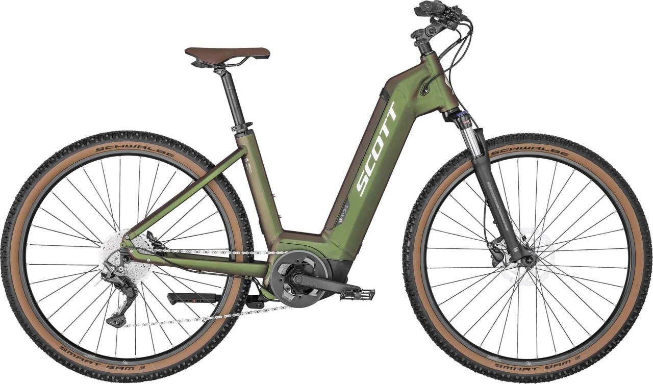 Scott Sub Cross ERIDE 10 Unisex Beetle Green / Titanium Flash 2022 - E-Bike Crossrad Tiefeinsteiger