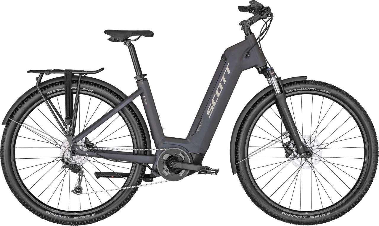 Scott Sub Cross ERIDE 20 EQ Unisex Dark Grey / Brushed Metallic 2022 - E-Bike Crossrad Tiefeinsteiger