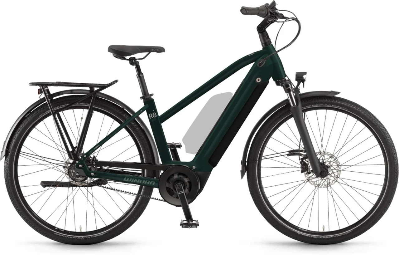 Winora Sinus R8f I625Wh Shadowgreen 2022 - E-Bike Trekkingrad Damen
