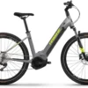 Haibike Trekking 6 Cross Gloss Grey Neon 2022 - E-Bike Crossrad Tiefeinsteiger