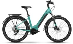 Haibike Trekking 7 Gloss Aqua Blk / Ink 2022 - E-Bike Trekkingrad Tiefeinsteiger