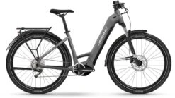 Haibike Trekking 4 Dark Silver/pearl Matt 2023 - E-Bike Trekkingrad Tiefeinsteiger
