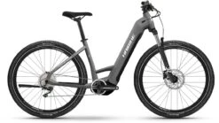 Haibike Trekking 4 Cross Dark Silver/pearl Matt 2023 - E-Bike Crossrad Tiefeinsteiger