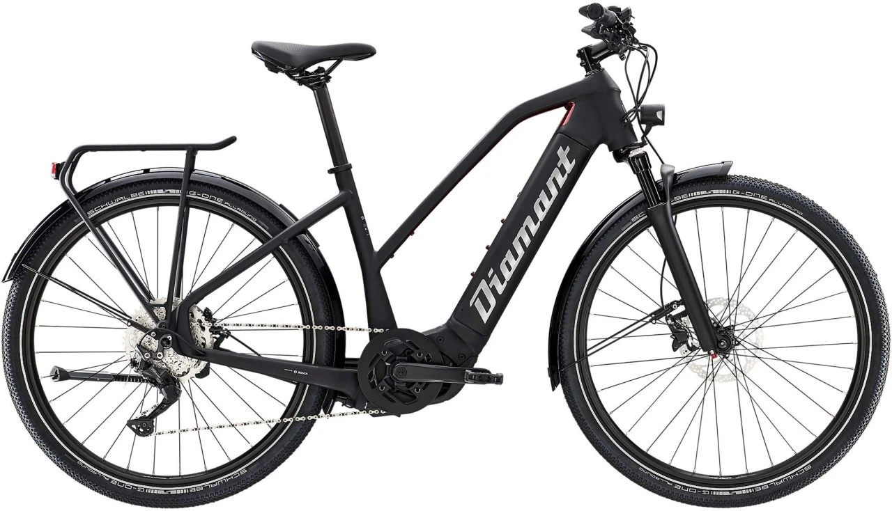 Diamant Zouma Deluxe+ TRA Tiefschwarz 2022 - E-Bike Trekkingrad Damen