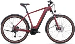 Cube Nuride Hybrid Performance 500 Allroad Darkred N Red 2022 - E-Bike Hardtail Mountainbike