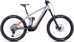 Cube Stereo Hybrid 160 HPC SL 750 27.5 Polarsilver N Orange 2022 - E-Bike Fully Mountainbike