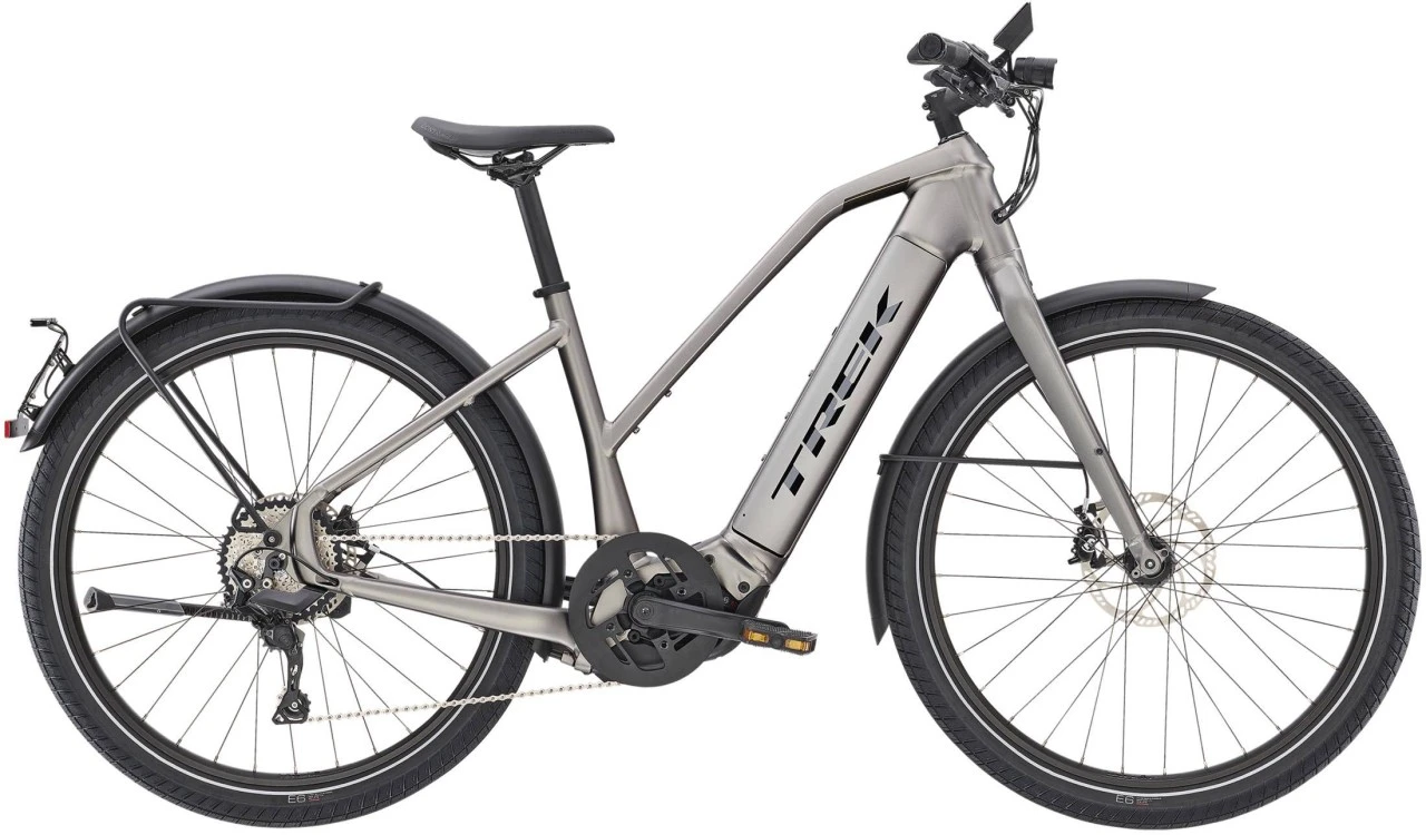 Trek Allant+ 8S Stagger Matte Gunmetal 45km/h 2021 - E-Bike Trekkingrad Damen 1 Trek Allant+ 8S Stagger Matte Gunmetal 45km/h 2021 - E-Bike Trekkingrad Damen