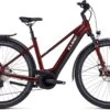 Cube Touring Hybrid EXC 625 Red N White 2023 - E-Bike Trekkingrad Damen