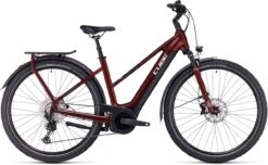 Cube Touring Hybrid EXC 625 Red N White 2023 - E-Bike Trekkingrad Damen