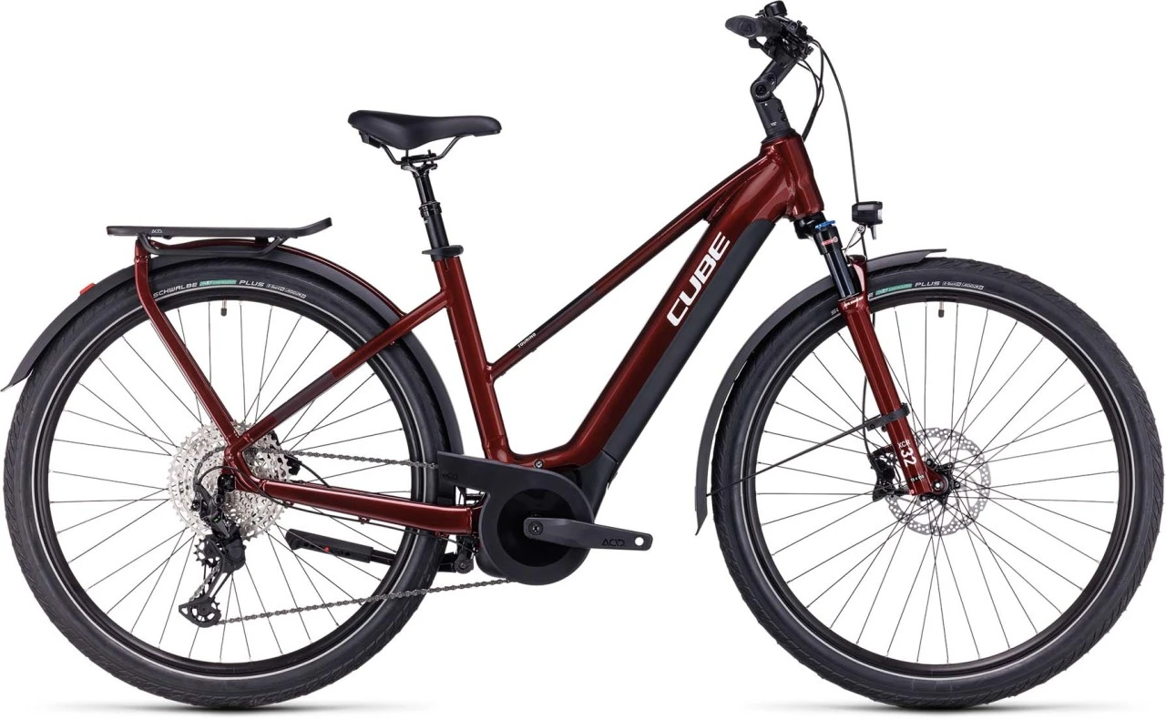 Cube Touring Hybrid EXC 625 Red N White 2023 - E-Bike Trekkingrad Damen 1 Cube Touring Hybrid EXC 625 Red N White 2023 - E-Bike Trekkingrad Damen