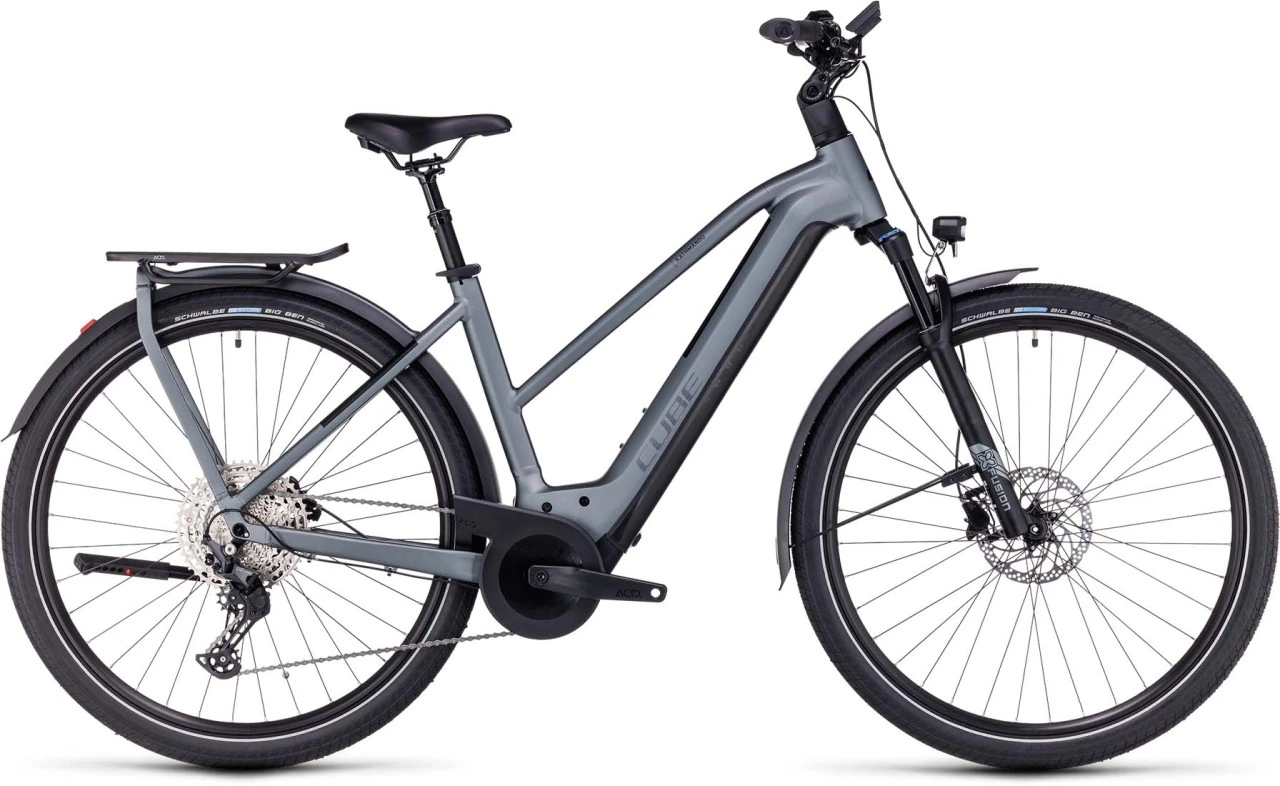 Cube Kathmandu Hybrid Pro 750 Flashgrey N Metal 2023 - E-Bike Trekkingrad Damen