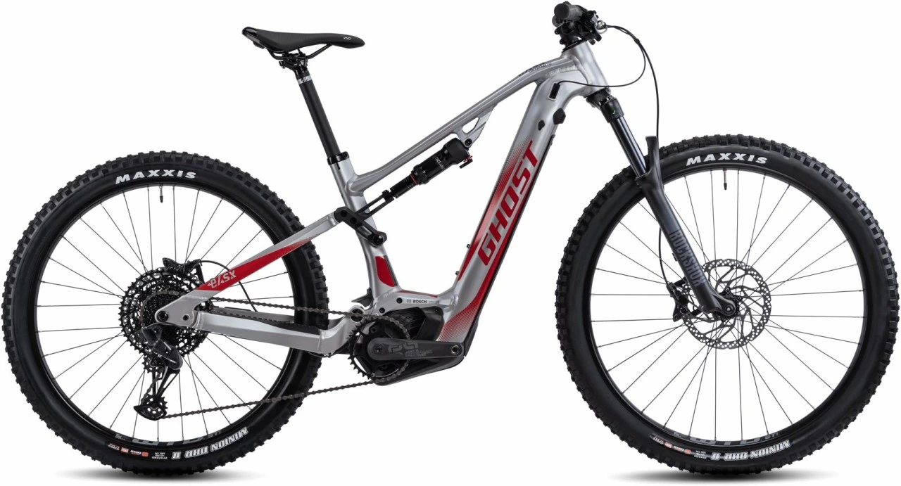 Ghost E-ASX 130 Universal AL Gray 2 / Riot Red Matt / Glossy 2022 - E-Bike Fully Mountainbike 1 Ghost E-ASX 130 Universal AL Gray 2 / Riot Red Matt / Glossy 2022 - E-Bike Fully Mountainbike